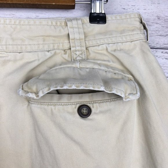 Tommy Hilfiger Mens Cargo Shorts 34 to 36 Pockets Beige 100% Cotton Flag Logo - Picture 3 of 9